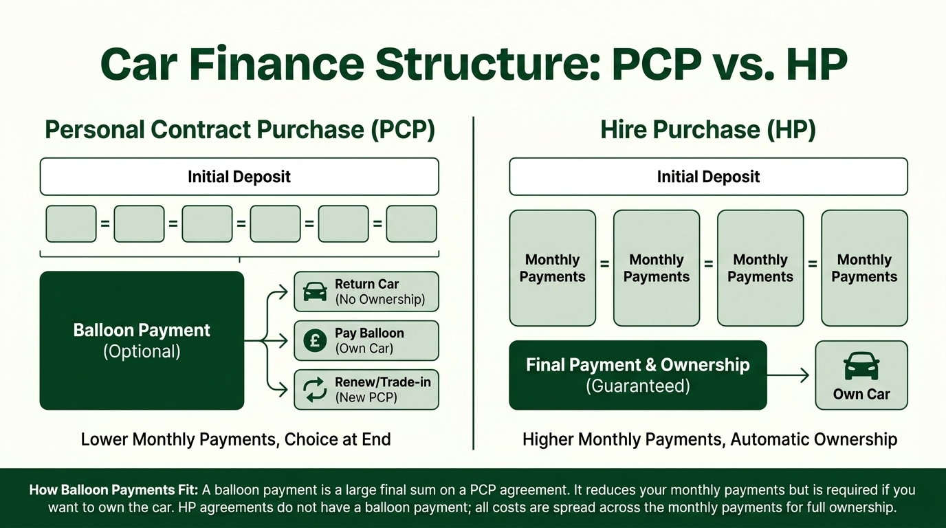 Car Finance Structure: PCP vs. HP