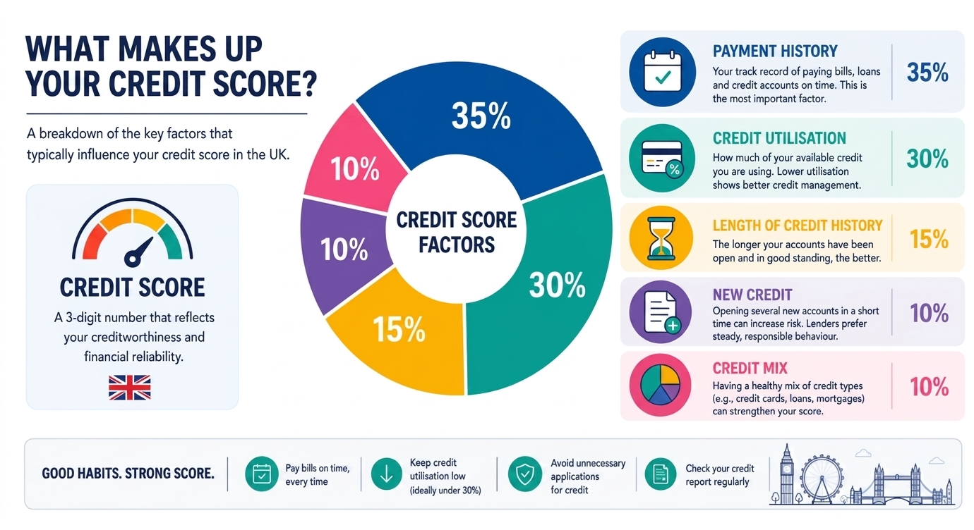 Credit Score Factors Infographic