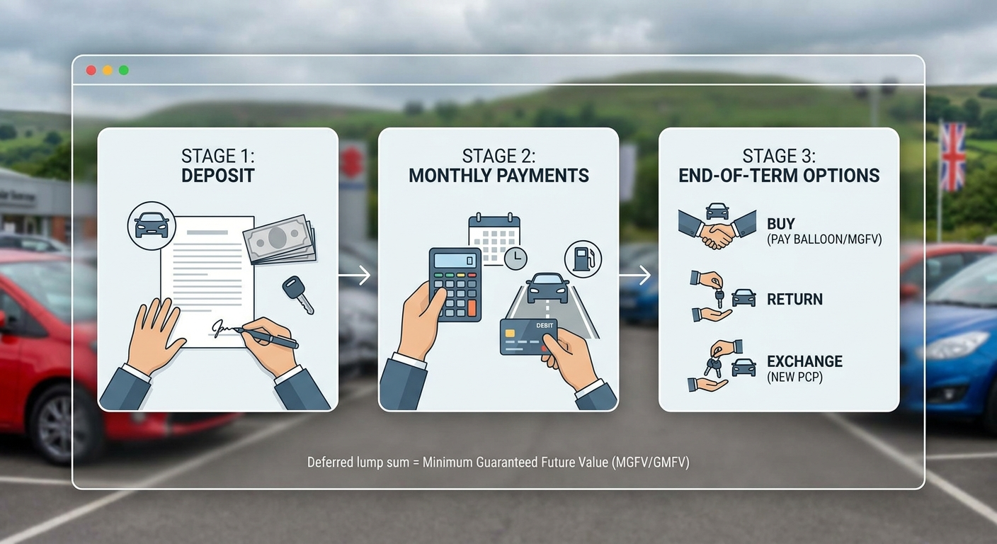 Diagram showing the three stages of a PCP agreement